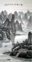 Paisagem com rio - pintura chinesa