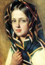 Fille dans un foulard