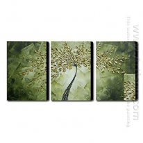 Hand Painted Oil Painting Abstract - Set of 3