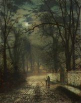 Une ruelle au clair de lune 1874