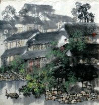 A small town - Chinese Painting