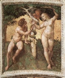 The Stanza della Segnatura Ceiling: Adam and Eve [detail: 1]