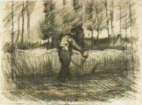 Wheat Field With Trees And Mower 1885