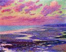 La spiaggia di Ambleteuse con la bassa marea 1900