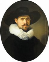 Portrait d'un homme barbu dans un chapeau à large bord 1633