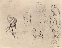 Six Sketches Of Figures Among Others A Man Sowing Wheat 1890