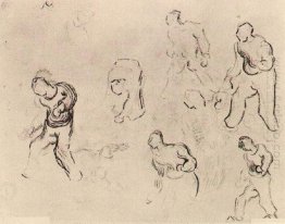 Six Sketches Of Figures Among Others A Man Sowing Wheat 1890