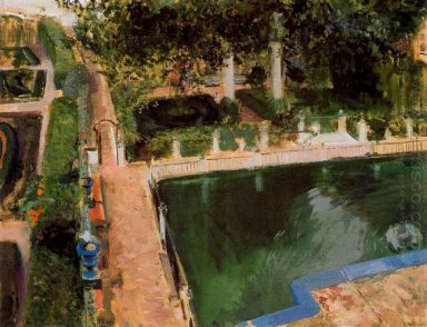 Garden Of Carlos V i Alcazar i Sevilla 1908