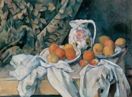 Still Life With Curtain And Flowered Pitcher 1895