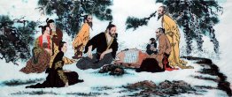 Gaoshi, Playing chess- Chinese Painting