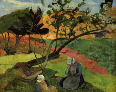 Paysage avec deux femmes bretonnes 1889