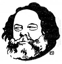 Russian Anarchist And Philosopher Mikhail Bakunin 1895