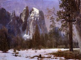 cathedral rocks yosemite valley winter