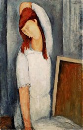 portrait of jeanne hebuterne with her left arm behind her head 1