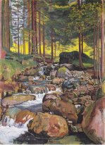 Forest With A Mountain Stream 1902