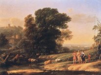 Paisaje con Céfalo y Procris reunidos por Diana 1645