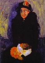 Vieille femme avec un chien