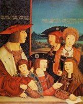Porträtt av kejsaren Maximilian och hans familj