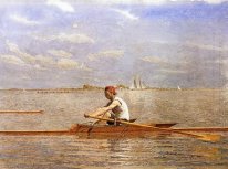 John Biglin i en singel Scull