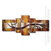 Hand-painted Abstract Oil Painting - Set of 5