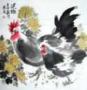 Krisan & Chicken - Chines Lukisan