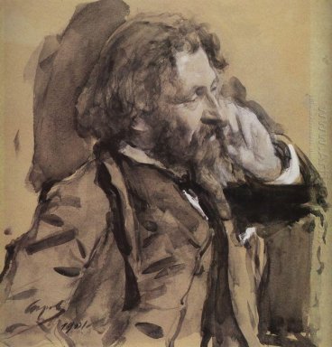 Portrait de l\'artiste Ilya Repin 1901