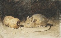 A mouse with a peanut