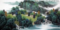 A Village in the Mountain - Chinese Painting