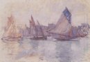 Barcos en el puerto de Le Havre 1883