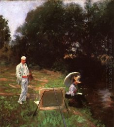 Dennis Miller Bunker Painting At Calcot 1888