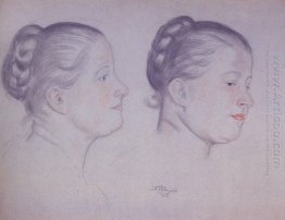 Two Portraits Of Annushka 1918