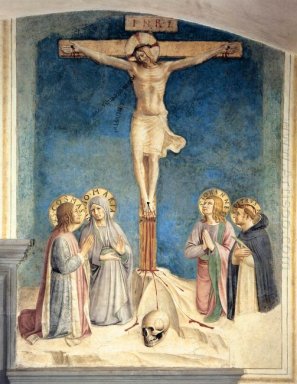 Crucifixion avec la Vierge et les saints Cosmas John The Evangel