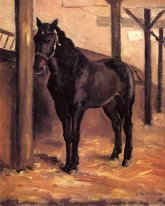 Yerres Dark Bay Horse In The Stable