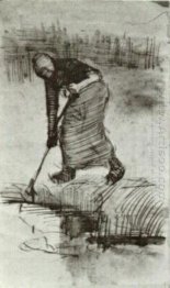 Peasant Woman Standing Near A Ditch Or Pool 1885