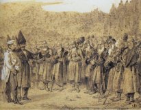 Presentazione dei capi ufficiale e caucasici 1864 Russo