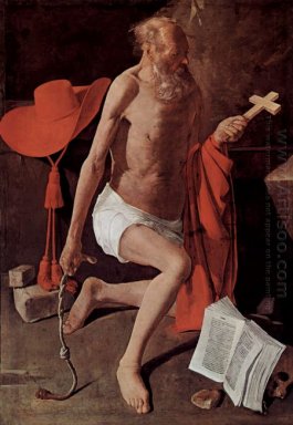 Repentant de St Jerome également appelé St Jerome avec chapeau d