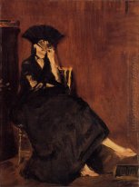 Berthe morisot te ontdekken met een ventilator 1872