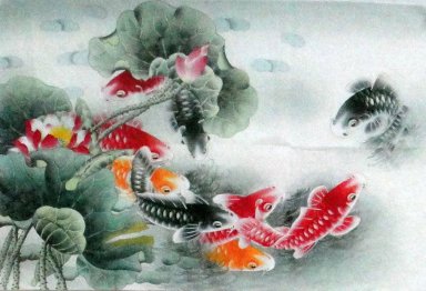 Fish - pittura cinese