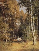 Oil Birch Grove 1878