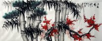 Bambou (Trois amis de l'hiver) - peinture chinoise