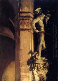 Statue Of Perseus By Night