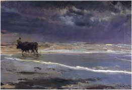 Gray Day On Valencia Beach 1901