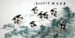 Fish-much fish much money - Chinese Painting