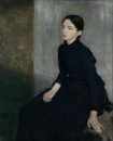 Portrait d'une jeune femme. Soeur de l'artiste Anna Hammersh i?