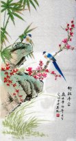 Bamboo & Birds - Peinture chinoise