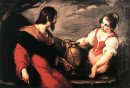 Christus en de Barmhartige Samaritaan Vrouw