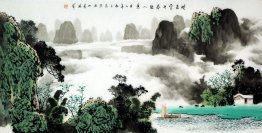 Mountains, river - Chinese Painting