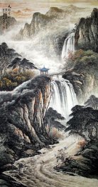 Montagna, Cascata - pittura cinese