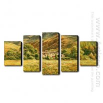 Hand-painted Oil Painting Landscape Landscape - Set of 5