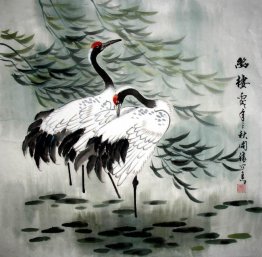 Crane - pintura china